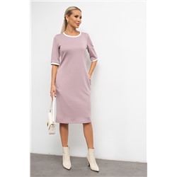 Платье розовое трикотажное в стиле спорт-шик Тамила №2