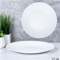 Набор тарелок 6 штук 210 мм плоская плетенка / NHG85 (white) /уп 12/