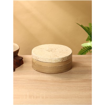 Банка для сыпучих продуктов, 16×16×7.5 см, бамбук