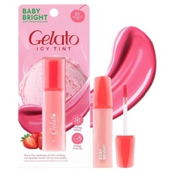 Тинт для губ Baby Bright Gelato Icy Tint оттенок 01 Клубничное Молоко 3 гр