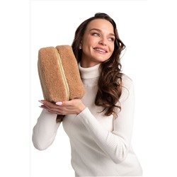 Косметичка меховая Тедди кемел