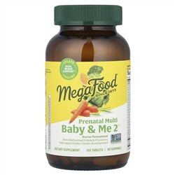MegaFood, Baby & Me 2™, мультивитамины для беременных, 120 таблеток