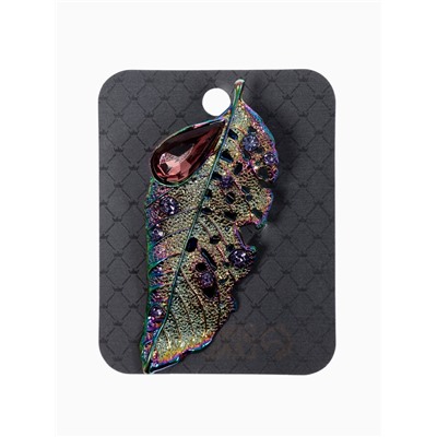 Брошь «Лист» изящный, цветной