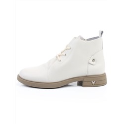 01-M43-19 LT. BEIGE Ботинки демисезонные женские (натуральная кожа)