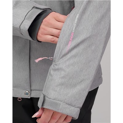 Горнолыжный костюм женский зимний серого цвета 02808Sr