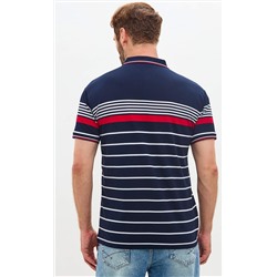 Футболка-поло F411-07-602 d.blue