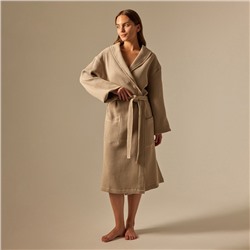 Халат вафельный женский SL HOME: Basic «Саббиа», хлопок 100%, коричневый