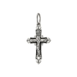 Крест из серебра литье частичное чернение