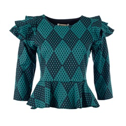 Женская блузка с баской 249518 размер 38, 40, 42, 44