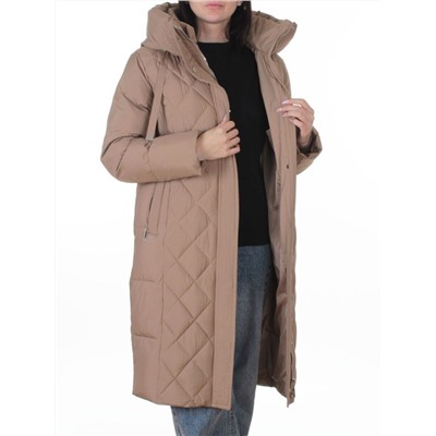 8353 BEIGE Пальто зимнее женское (200 гр. холлофайбер)