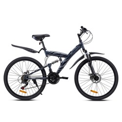 Велосипед 26" рама 18" 21sp KRYPTON PHANTOM серый полис чёрный