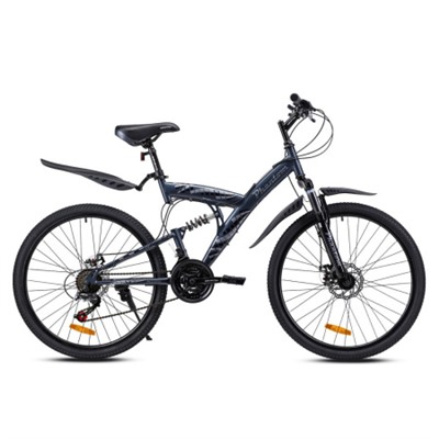 Велосипед 26" рама 18" 21sp KRYPTON PHANTOM серый полис чёрный