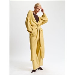 Брюки палаццо с карманами, Горчица