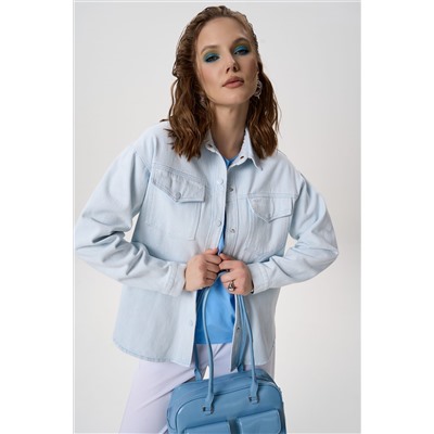 Рубашка Мишель (голубой)