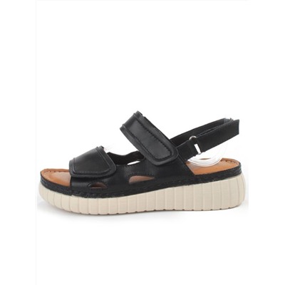 08-PED175-2 BLACK Босоножки женские (натуральная кожа)