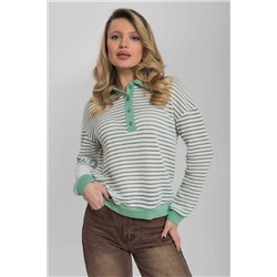 Джемпер-поло из жаккарда М325369пб