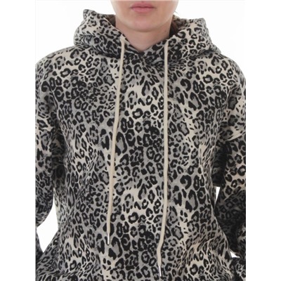 870-8 MILK/LEOPARD Костюм спортивный зимний женский (95% хлопок, 5% полиэстер)