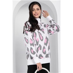 Джемпер Лоренсия (бело-розовый) Б12701-18