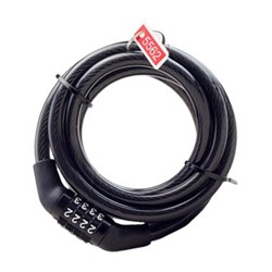 Замок тросовый кодовый R-LOCK 01BL, 4 разряда, 6х1000мм, заводской код, вес 120 гр. /уп 200