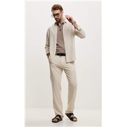 Брюки лен F211-0854 l.beige