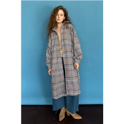 Рубашка удлиненная  AUTUMN046/01/Серый, белый