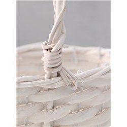 УЦЕНКА Корзина плетеная, ива, 22х16х11,5/25 см, белый