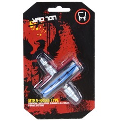 Колодки MIXIEER MX-BS126 для V-brake, 70MM, чёрные/синие, с креплением, 1 пара.  /уп 250/