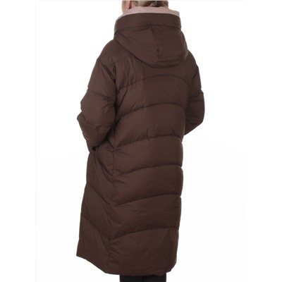 8867 BROWN Пальто зимнее женское (200 гр. холлофайбер)