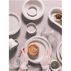 Тарелки Magistro Jarwah Lausanne, 550 мл, 21.3×4 см, глубокие, набор 2 шт., фарфор, белые