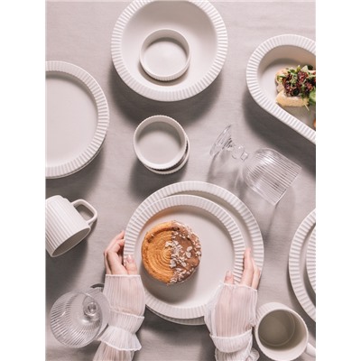 Соусники Magistro Jarwah Lausanne, 100 мл, 9.5×2.4 см, набор 4 шт., фарфор, белые