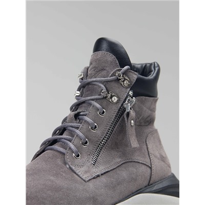 Ботинки ED'ART 261.uno2'bl. серый замок замша