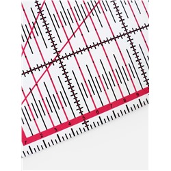 Линейка для квилтинга и пэчворка, 30×30 см, s=3 мм, розовая