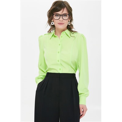 Блузка лимонного цвета с длинными рукавами