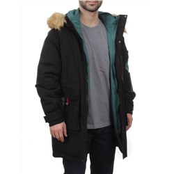 22067 BLACK GREEN Куртка мужская зимняя облегченная (150 гр. холлофайбер)