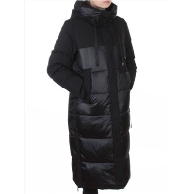 A81 BLACK Пальто зимнее женское (200 гр. холлофайбер)