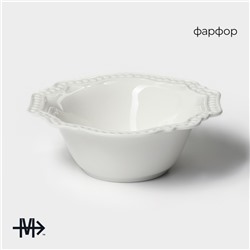 Салатник Magistro «Сюита», 350 мл, d=15.5 см, фарфор, белый