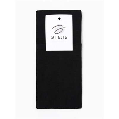 Набор конвертов для приборов «Этель» Home collection, 22×10 см - 2 шт., 45% лён, 55% хлопок, чёрный