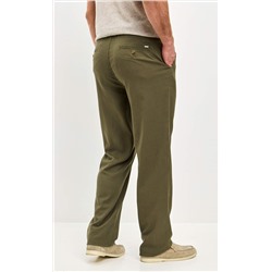 Брюки лен P511-0852 khaki
