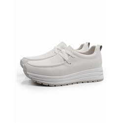 03-A1011-9 WHITE Полуботинки спортивные женские (натуральная кожа)