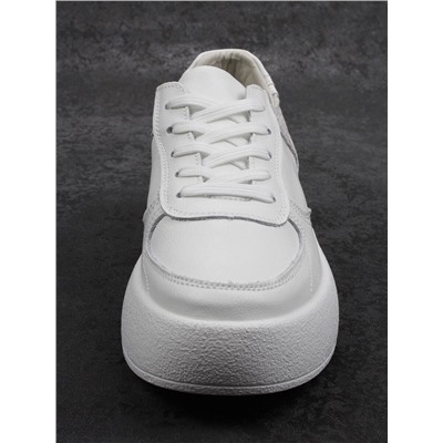 03-C140-9 WHITE Полуботинки спортивные женские (натуральная кожа)