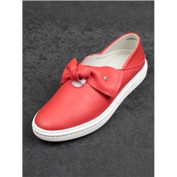 07-PDD69-5 RED Слипоны женские (натуральная кожа)