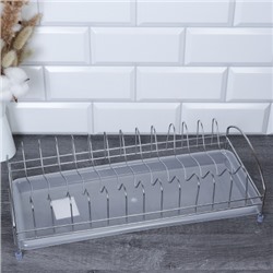 Сушилка для посуды металл с поддоном 40x20x10 см/ P-172 /уп 42/0,374 (Синий)
