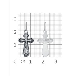 015.55 крест из серебра частично черненый штампованный