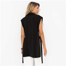 Жилет в тонкую полоску, Сама себе босс в полоску (чёрный)