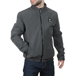 EM25057-1 DARK GRAY Куртка-бомбер мужская демисезонная (100 гр. синтепон)