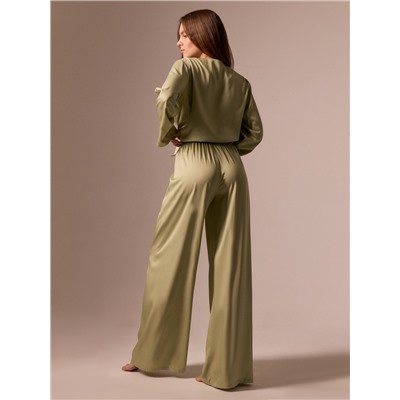 Пижама женская (рубашка, брюки) SL HOME Modal Home, зелёная