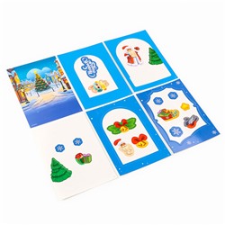 Объемная аппликация‎ на новый год «Дед Мороз и зайка», набор для творчества