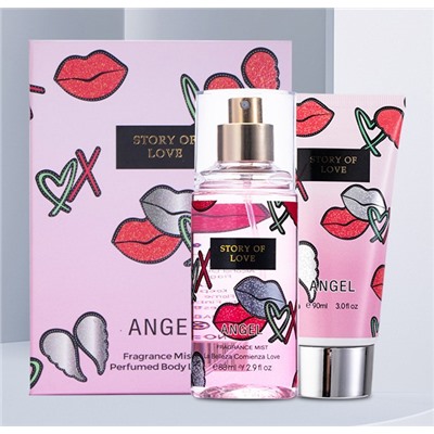 Набор парфюмированный спрей + лосьон для тела ANGEL (Розовый), 88 мл. + 90 мл.
