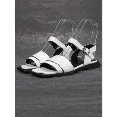 08-PEY183-1 WHITE Босоножки женские (натуральная кожа)