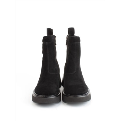 04-M3-L861 BLACK Ботинки зимние женские (натуральная замша, натуральный мех)
